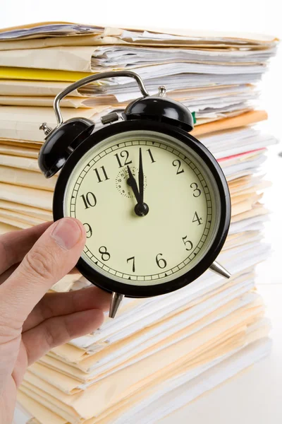 stock image File Stack and clock