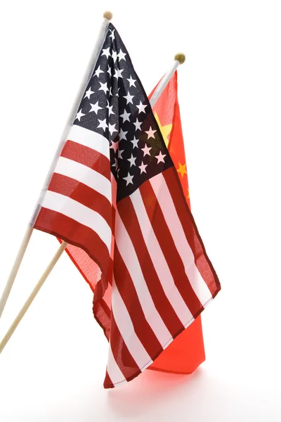 Drapeau Chine et États-Unis Photos De Stock Libres De Droits