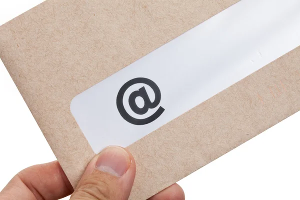 Símbolo e envelope — Fotografia de Stock