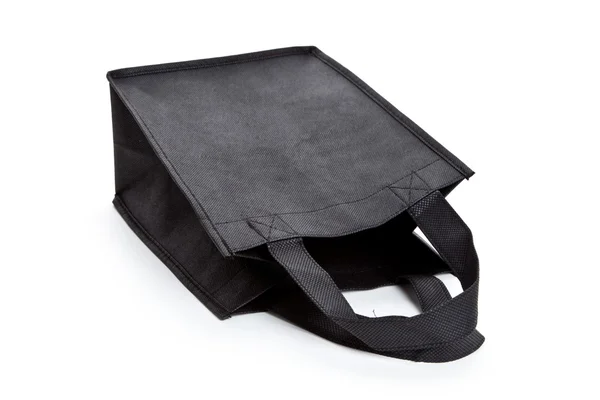 Чорна багаторазова сумка для покупок — стокове фото