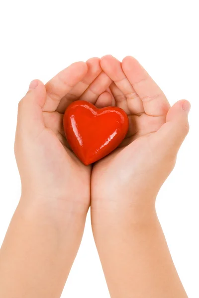 Hand holding a Red Heart — Stock Photo, Image