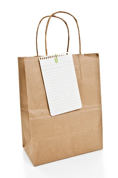 Barna papír bevásárló táska — Stock Fotó
