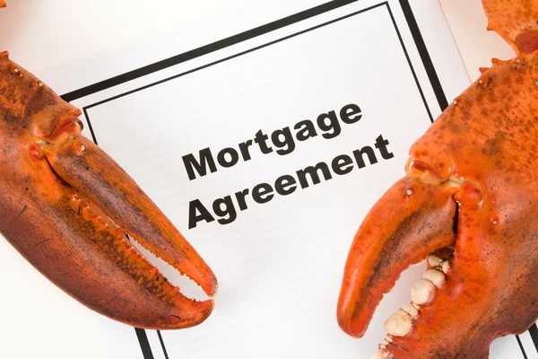 Kreeft klauw en hypotheek-overeenkomst — Stockfoto