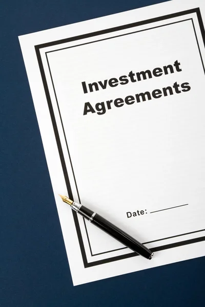 Accordo sugli investimenti — Foto Stock