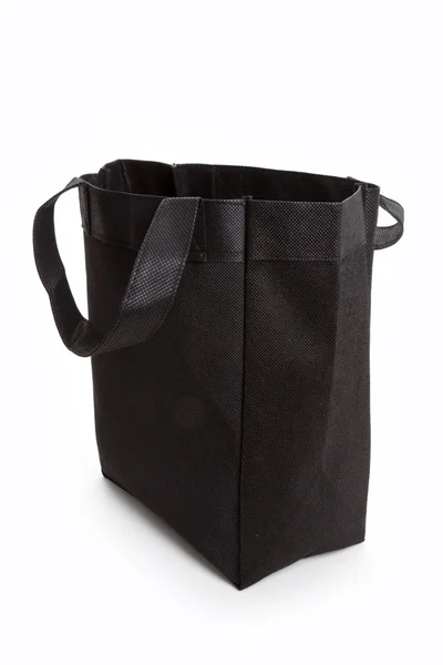 Černý opakovaně nákupní taška — Stock fotografie