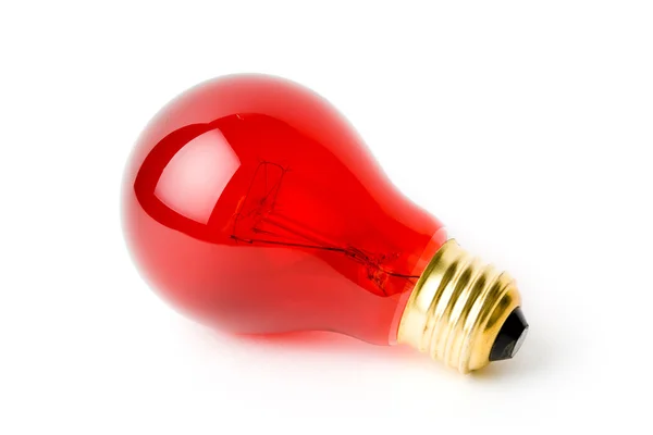 Piros lámpa izzó — Stock Fotó