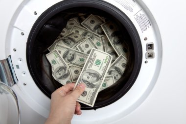 Money laundry clipart