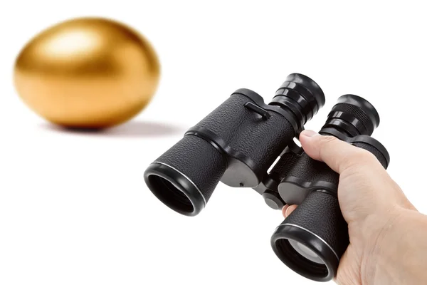 Prismáticos y huevos de oro — Foto de Stock