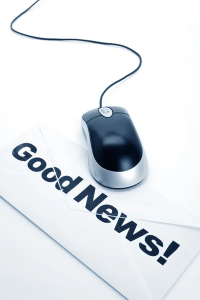Good News and computer mouse — Stock Photo, Image