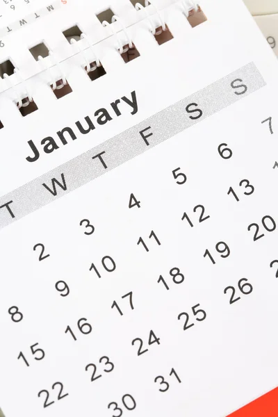 1 月的日历 — 图库照片