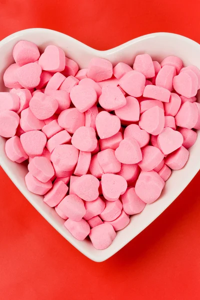 Ροζ καρδιά σχήμα καραμέλα — Φωτογραφία Αρχείου
