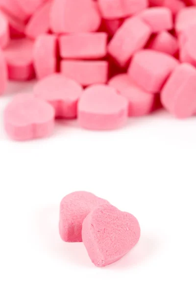 Caramelo en forma de corazón rosa — Foto de Stock