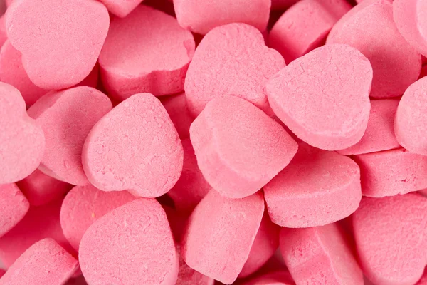 Rosa Herzform Bonbons — Stockfoto