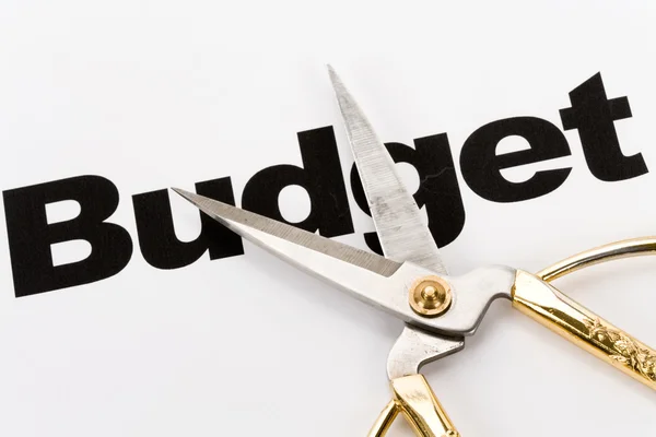 Budgetnedskärning — Stockfoto
