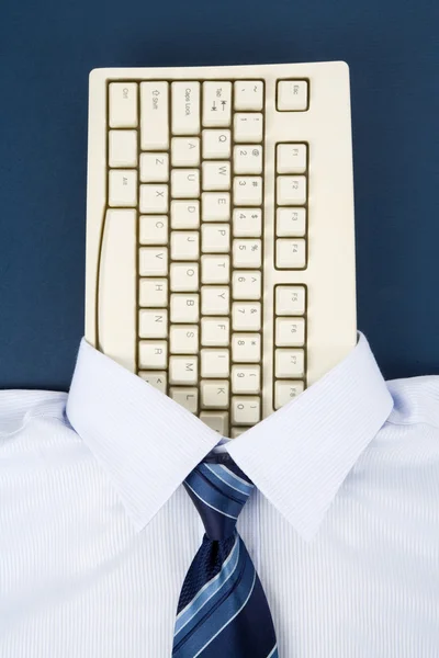 衬衫和计算机键盘 — 图库照片