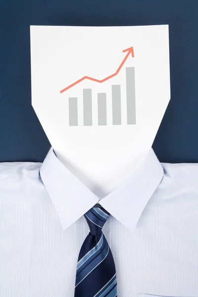 Paper Face and Chart — Stock Photo, Image
