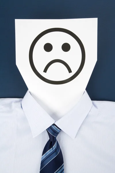 Paper Sad Face — Stock Photo, Image