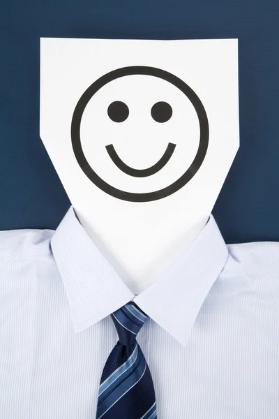 Papier glimlach gezicht — Stockfoto