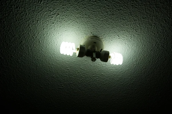紧凑型荧光灯灯泡 — 图库照片