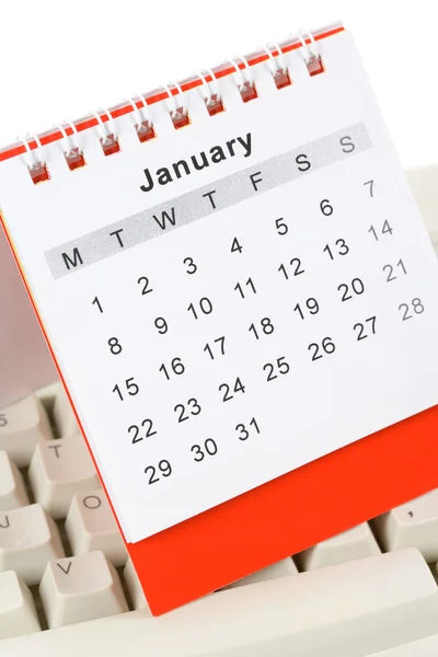 Calendar and Keyboard — Stock Photo, Image