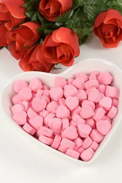 Coração rosa forma doce — Fotografia de Stock