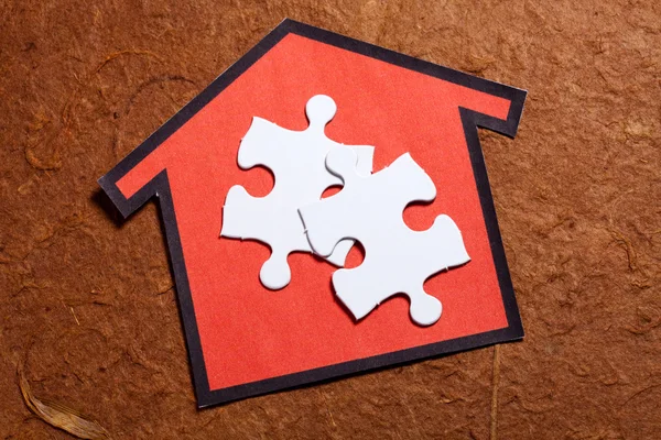 住宅のパズル — ストック写真