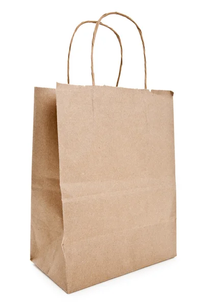 茶色の紙のショッピング バッグ — ストック写真
