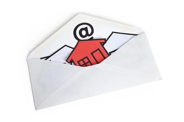 E-Mail und Home-Symbol — Stockfoto