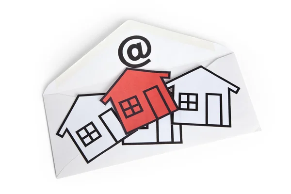 E-Mail and Home Symbol — Stock Photo, Image