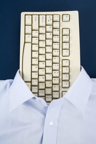 Camisa y teclado del ordenador —  Fotos de Stock