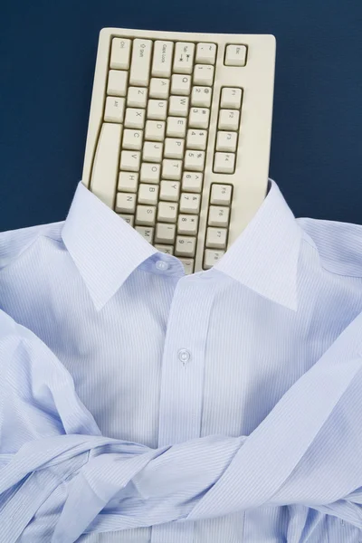 Shirt and Computer Keyboard — Stock Photo, Image