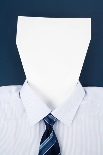 Blanco papier gezicht — Stockfoto