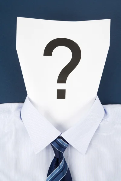 Paper Face and Question Mark — Stock Photo, Image