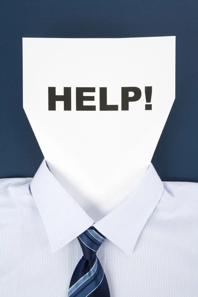 Paper Face and Help — Stock Photo, Image
