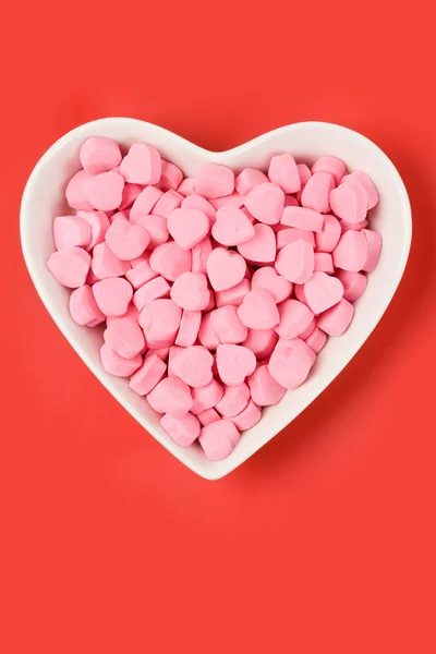 Pembe Kalp şekli şeker — Stok fotoğraf