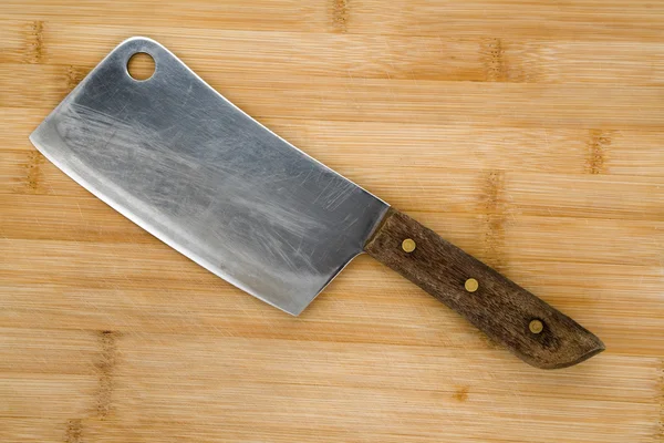 Cutting Board and Kitchen Knife — Stock Photo, Image
