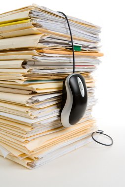 File Stack and Computer Mouse clipart