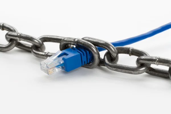 Řetězec a síťových připojení plug — Stock fotografie