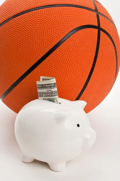stock image Piggy Bank and basketball