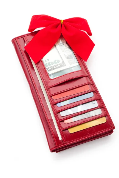 Billetera roja — Foto de Stock