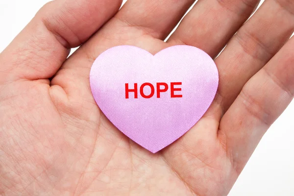 Corazón rosado y esperanza —  Fotos de Stock