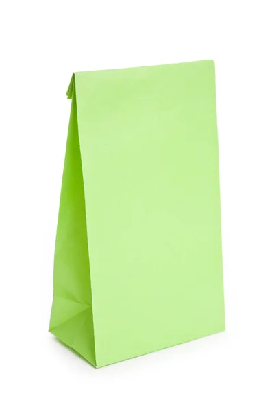Zelená papírový sáček — Stock fotografie