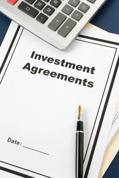 Investeringsovereenkomst — Stockfoto
