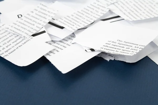 Torn Business Document — Stock Photo, Image