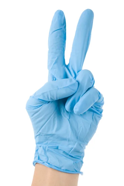 Modré rukavice — Stock fotografie