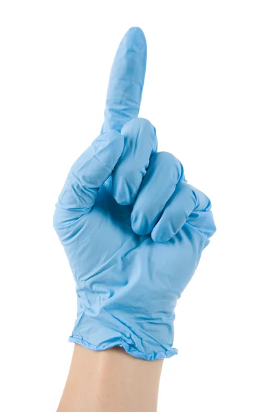 Голубая перчатка — стоковое фото