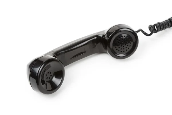 Schwarzer Telefonhörer — Stockfoto