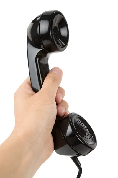 Receptor de telefone preto — Fotografia de Stock