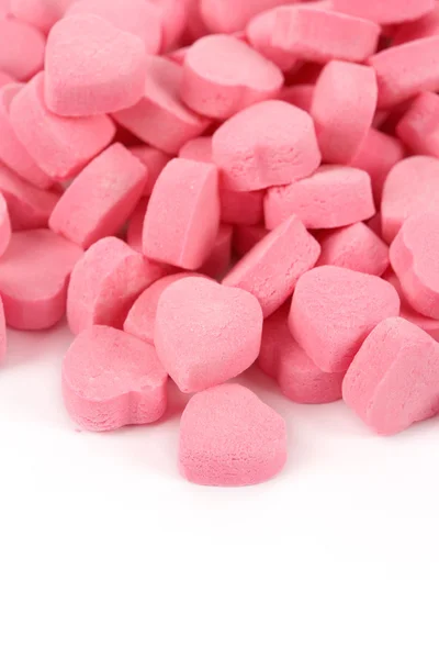ピンクのハート形のお菓子 — ストック写真