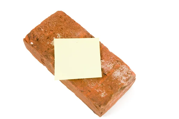 Red Brick e Ameaça carta — Fotografia de Stock